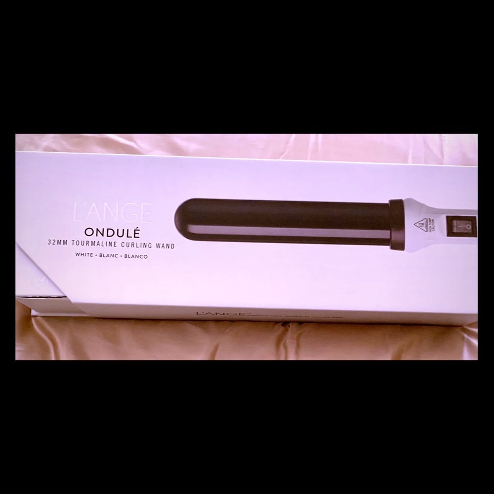 NIB L’ange 32mm tourmaline curling wand w/glove